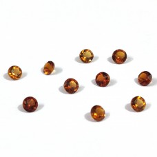 Madeira citrine 3mm round facet 0.11 cts